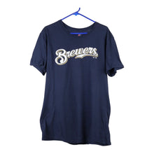  Vintage blue Milwaukee Brewers Majestic T-Shirt - mens large