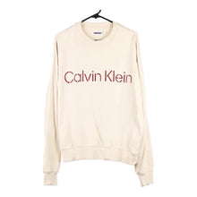  Vintage beige Calvin Klein Sweatshirt - mens small