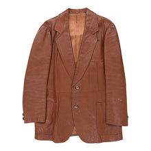  Vintage brown Unbranded Leather Jacket - mens large