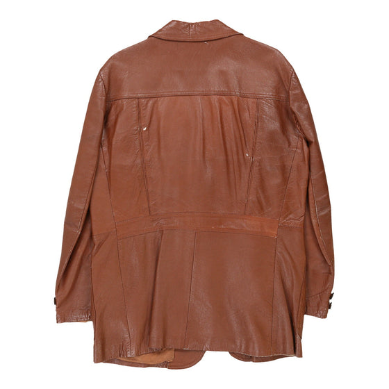Vintage brown Unbranded Leather Jacket - mens large