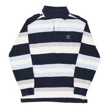  Vintage block colour Paul & Shark Long Sleeve Polo Shirt - mens large