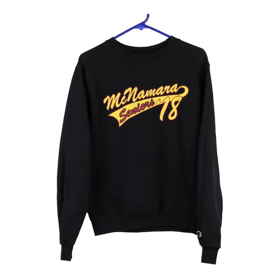 McNamara Senior 2018 Champion Spellout Sweatshirt Small Black Cotton