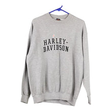  Vintage grey Bootleg Harley Davidson Sweatshirt - womens medium
