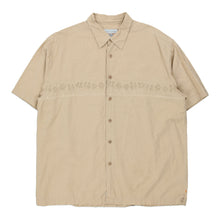  Vintage beige Quiksilver Short Sleeve Shirt - mens xx-large