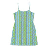 Luisa Striped Mini Dress - Small Blue Polyester Blend