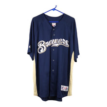 Vintage navy Milwaukee Brewers Majestic Jersey - mens x-large