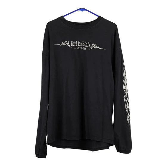 Vintage black Atlantic City Hard Rock Cafe Long Sleeve T-Shirt - mens x-large