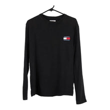  Vintage black Tommy Hilfiger Long Sleeve T-Shirt - mens medium