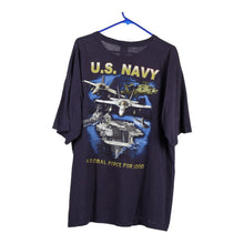  Vintage navy U.S. Navy Bayside T-Shirt - mens x-large