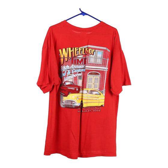 Vintage red 28th Annual Wheels of Time Gildan T-Shirt - mens x-large