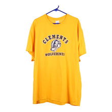  Vintage yellow Clemence Wolverines Gildan T-Shirt - mens x-large