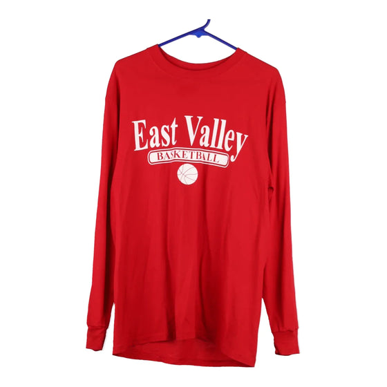 Vintage red East Valley Basketball Jerzees Long Sleeve T-Shirt - mens large