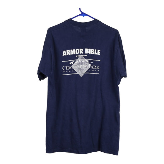 Vintage blue Armor Bible Fruit Of The Loom T-Shirt - mens medium