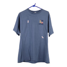  Vintage blue Cedar Mills Anvil T-Shirt - mens large