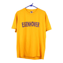  Vintage yellow Eisenhower Fruit Of The Loom T-Shirt - mens large