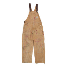  Vintage brown Paint Splattered Carhartt Dungarees - mens 32" waist