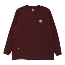  Vintage burgundy Carhartt Long Sleeve T-Shirt - mens x-large