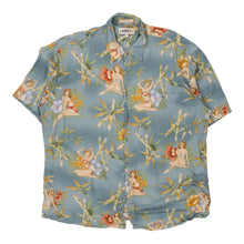  Vintage blue Campia Hawaiian Shirt - mens x-large