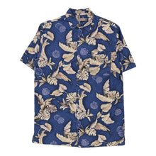  Vintage blue Retreat Hawaiian Shirt - mens small