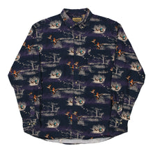  Vintage navy Field Tested by Outdoor Life Patterned Shirt - mens large
