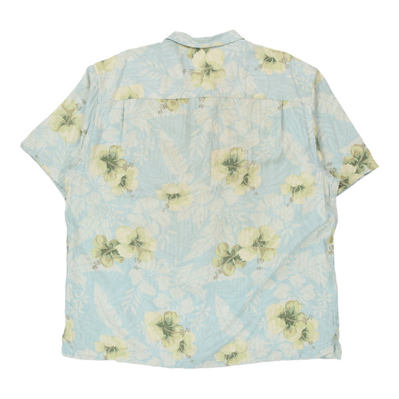 Vintage blue Geoffrey Beene Hawaiian Shirt - mens xx-large