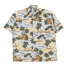 Vintage beige Pierre Cardin Hawaiian Shirt - mens large