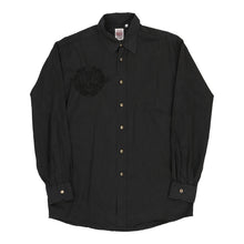  Studio 0001 Ferre Embroidered Shirt - Medium Black Cotton shirt Ferre   
