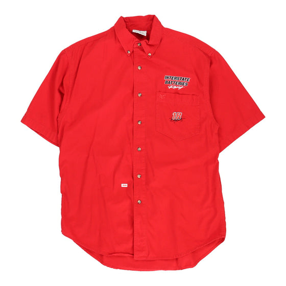 Bobby Labonte #18  Chase Authentics Nascar Short Sleeve Shirt - Large Red Cotton short sleeve shirt Chase Authentics   