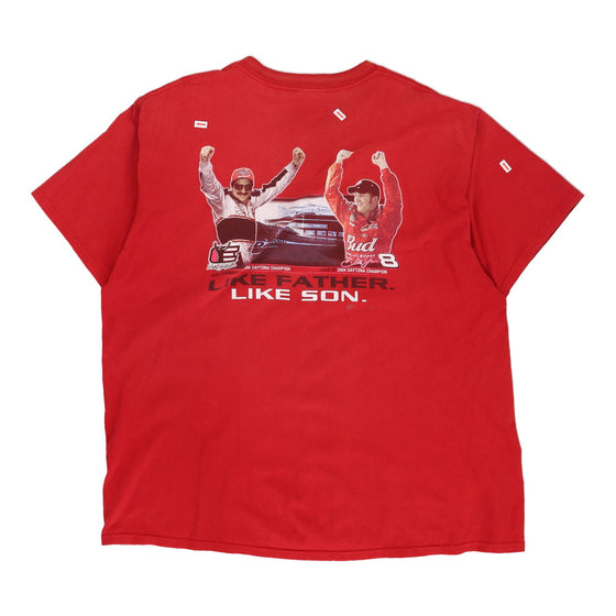 Dale Earnhardt & Dale Jr. Winners Circle Nascar T-Shirt - 2XL Red Cotton t-shirt Winners Circle   