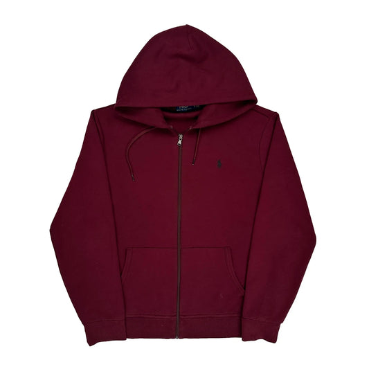 Vintage Polo By Ralph Lauren Hoodie - XL Burgundy Cotton