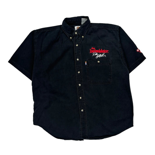 The Intimidator Winners Circle Nascar Short Sleeve Shirt - Large Black Cotton