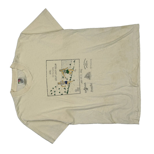 1995 Toyota Great Race Run Fruit Of The Loom Single Stitch T-Shirt - Large Cream Cotton