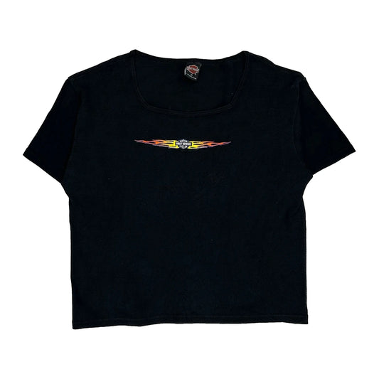 Vintage Daytona Beach, Fl Harley Davidson Graphic T-Shirt - XL Black Cotton