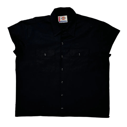 Dickies Short Sleeve Shirt - XL Black Polyester Blend