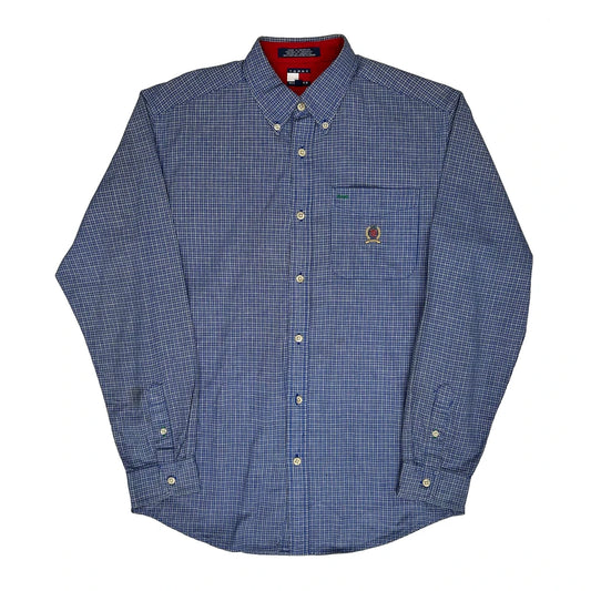 Tommy Hilfiger Checked Shirt - Large Navy Cotton