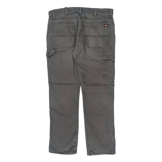 Dickies Carpenter Trousers - 37W 31L Grey Cotton