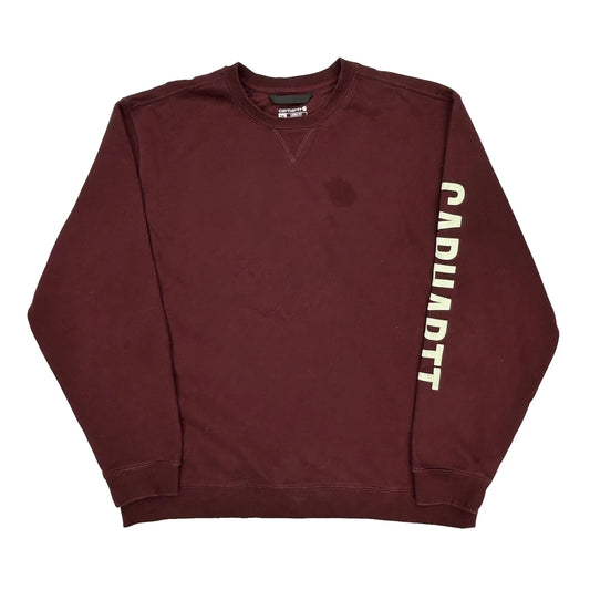 Carhartt Sweatshirt - 2XL Burgundy Cotton