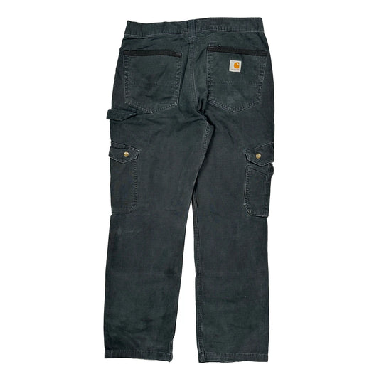 Carhartt Cargo Trousers - 31W 30L Black Cotton