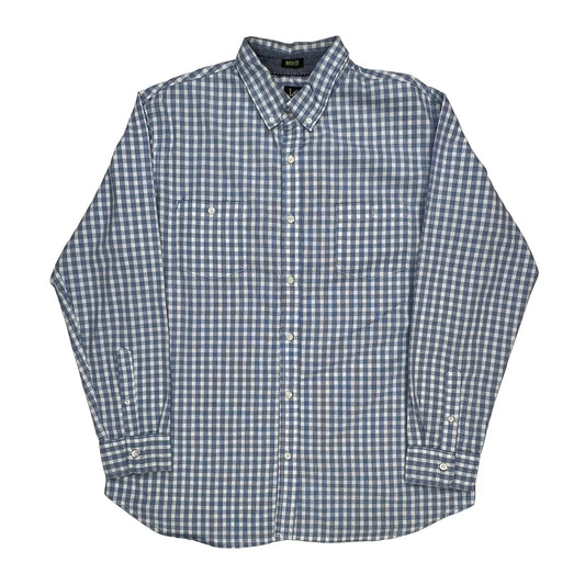 Vintage Modern Series Lee Checked Shirt - Large Blue Cotton