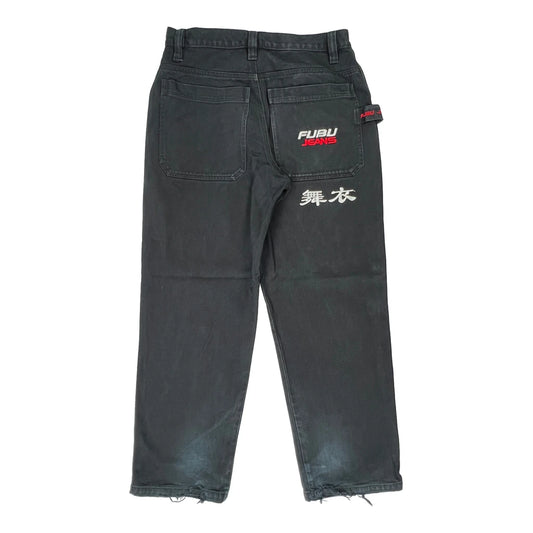 The Collection Fubu Graphic Jeans - 31W 31L Black Cotton