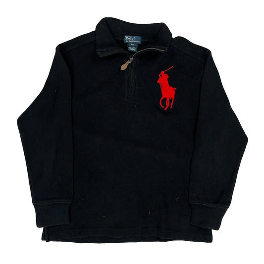 Age 8 Polo By Ralph Lauren 1/4 Zip - Small Red Cotton