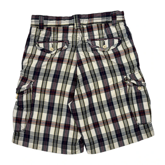 Unbranded Checked Cargo Shorts - 34W 11L Multicoloured Cotton