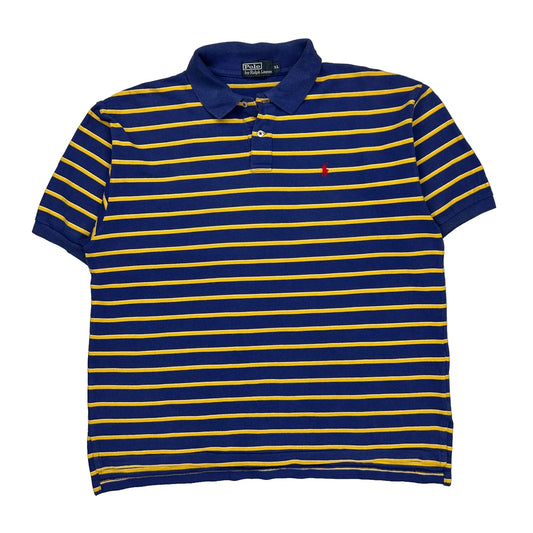 Polo By Ralph Lauren Striped Polo Shirt - XL Blue Cotton