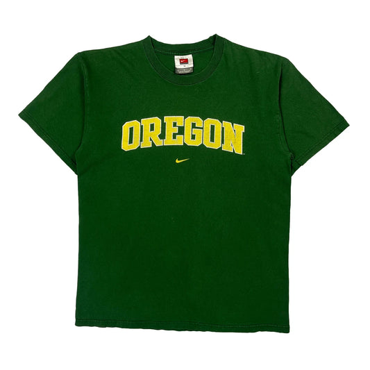 Oregon Nike College T-Shirt - Medium Green Cotton
