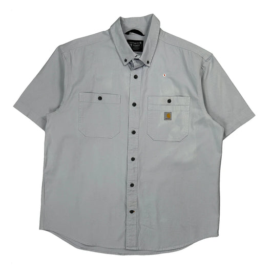 Carhartt Short Sleeve Shirt - XL Grey Cotton