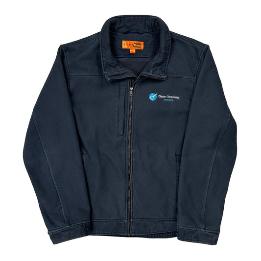 Vintage Zippy Cleaning Services Corner Stone Jacket - Large Navy Cotton