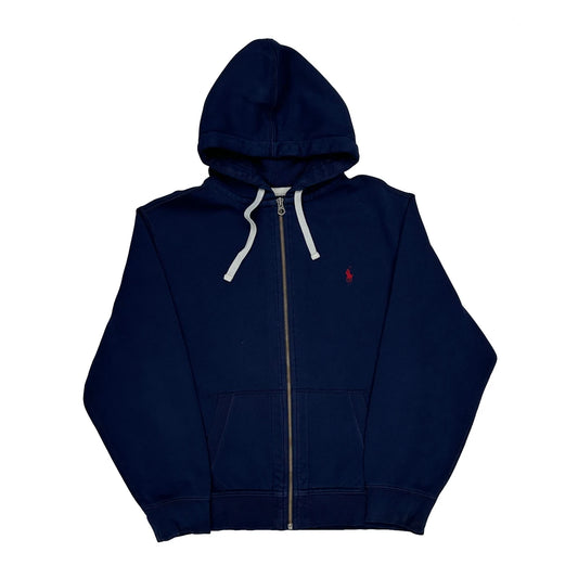 Polo By Ralph Lauren Full Zip Hoodie - XL Navy Cotton