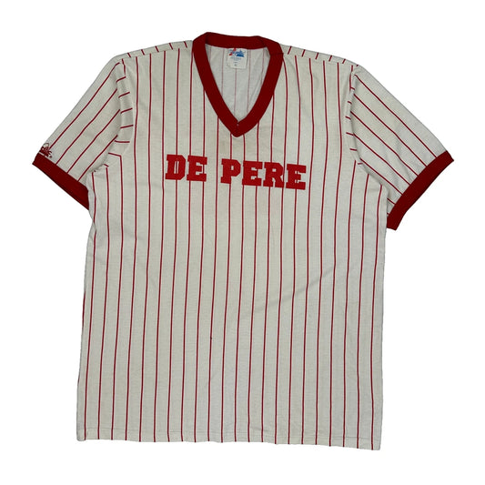 De Pere, Made In USA Majestic Striped T-Shirt - XL Red Cotton Blend