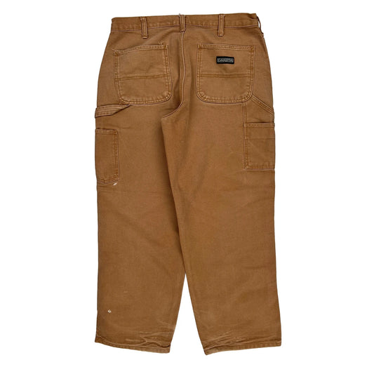 Dakota Grizzly Carpenter Trousers - 33W 30L Brown Cotton