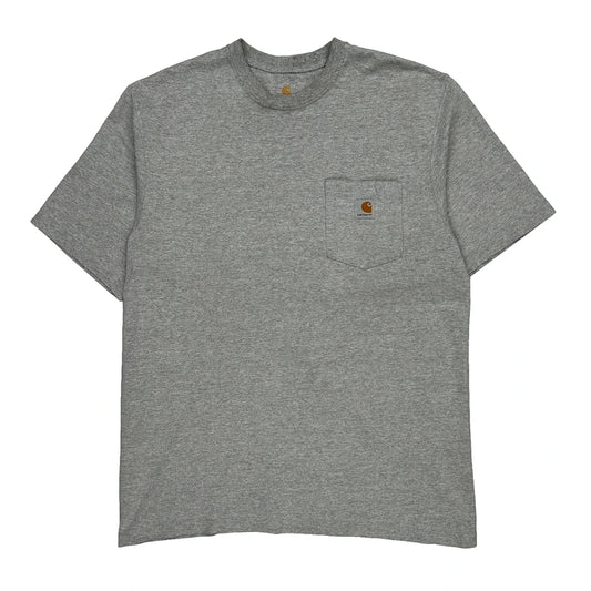 Carhartt T-Shirt - Large Grey Cotton